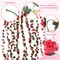 8 Pcs 65.6FT Summer Flower Garland,Rose Garland,Pink Flower Garland,Flower Garland Decorations,Flower Vines for Decoration, Wedding, Garden, Wall Decoration,Backdrop,Bedroom,Birthday Party